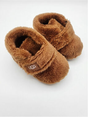 EUC Baby UGG Brown Faux Fur Bootie Baby Shoes 0/1 Non-Slip Comfort